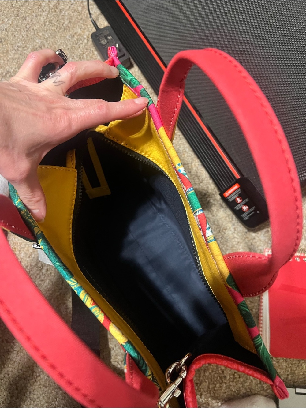 Marc Jacobs Multicolor Mexico Floral Tote with Pink Panels - Picture 3 of 3